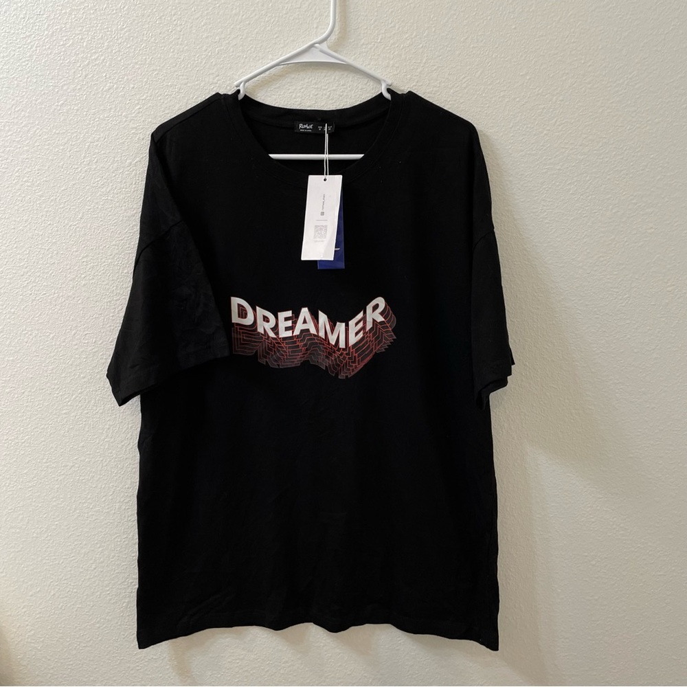 Romwe dreamer shirt black medium NWT